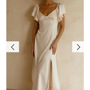 BillyJ Boutique Ivory Midi Dress
